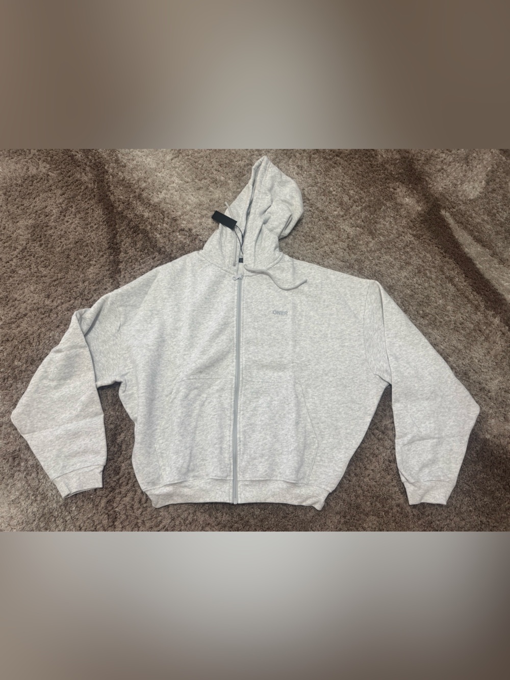 ONER active mid weight relaxed zip through hoodie